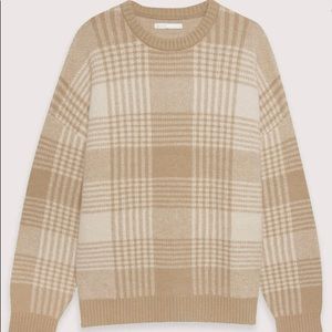 OAK + FORT Plaid Beige Sweater